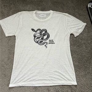 Hell Babes White Snake Graphic T-Shirt